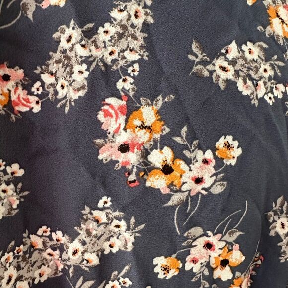 Sienna Sky Boho Blue Flower Floral Wrap Dress size Medium - Picture 8 of 9
